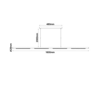 LAMPARA LINEAL 35W 4000K NOIR MECA Noir