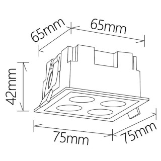SPOT ENCASTRÉ 4L 10W 3000K BLANC BLAU Blanc