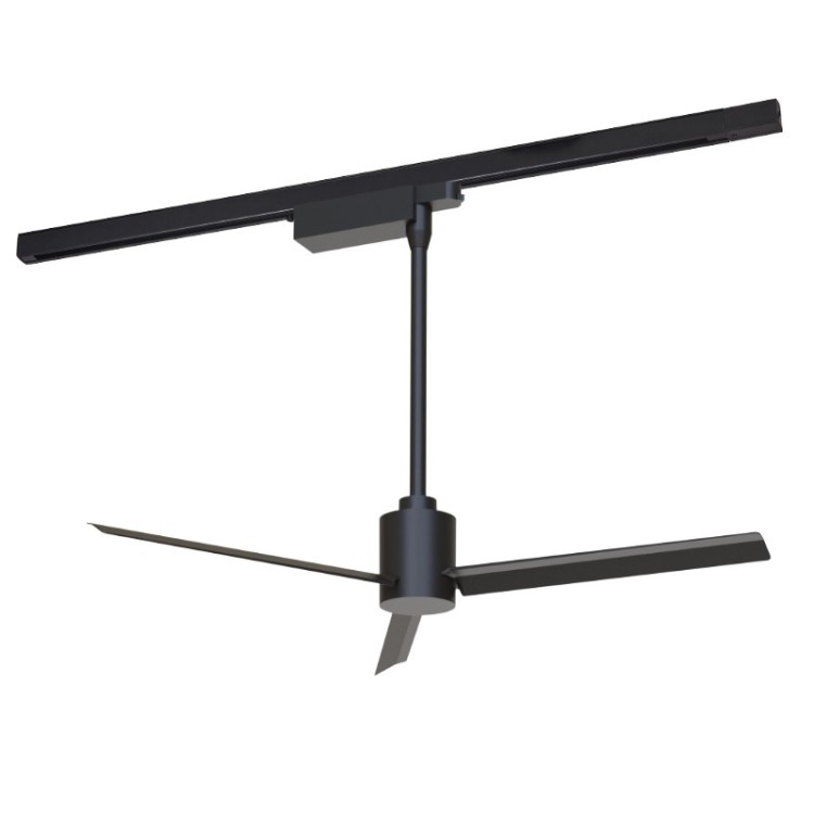 Ventilateur Triphasique Rail Noir - Luminaire Mantra