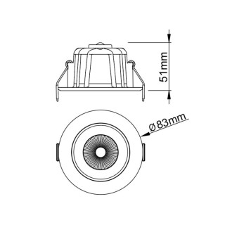 SPOT ENCASTRÉ IP65 8W CCT BLANC TAMPA Blanc