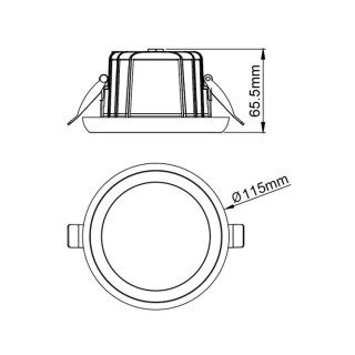SPOT ENCASTRÉ IP65 10W CCT BLANC TAMPA Blanc