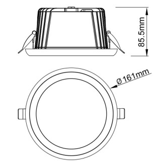 SPOT ENCASTRÉ IP65 20W CCT BLANC TAMPA Blanc