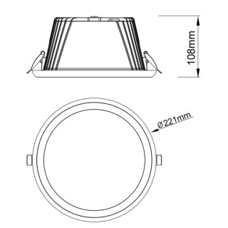 SPOT ENCASTRÉ IP65 30W CCT BLANC TAMPA Blanc