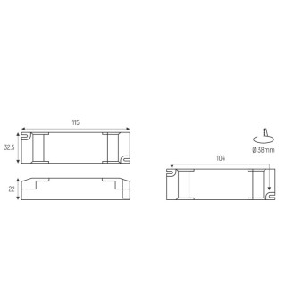 TRIAC DE CONDUITE XGT007C0200SGAW-K15-12 200 mA TAMPA Blanc