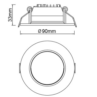 SPOT ENCASTRÉ LED CCT 6W BLANC NASAO Blanc