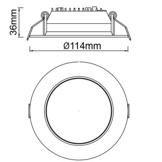 SPOT ENCASTRÉ LED CCT 12W BLANC NASAO Blanc