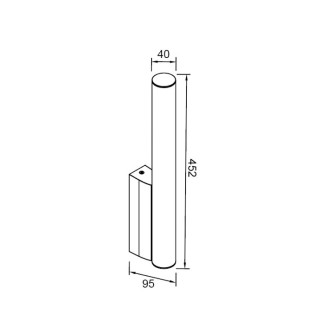 APPLIQUE MURALE LED IP44 4000K 8W OR ANTIGA Or