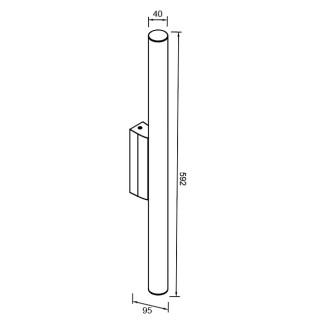 APPLIQUE MURALE LED IP44 3000K 12W OR ANTIGA Or
