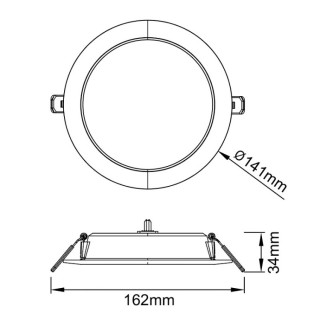 SPOT ENCASTRÉ LED CCT 9W BLANC EILAT Blanc