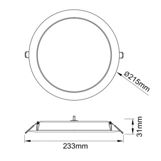 SPOT ENCASTRÉ LED CCT 18W BLANC EILAT Blanc