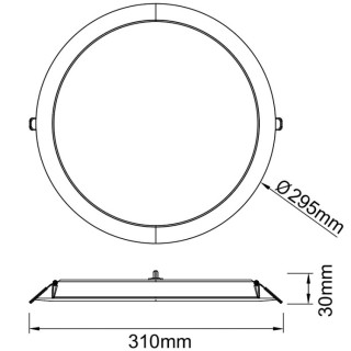 SPOT ENCASTRÉ LED CCT 24W BLANC EILAT Blanc