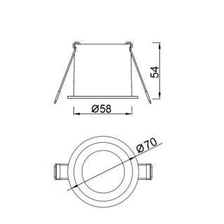 SPOT ENCASTRÉ GU10 DORÉ MALT Or