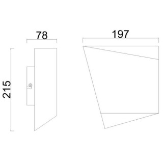 Applique murale ASIMETRIC Noir