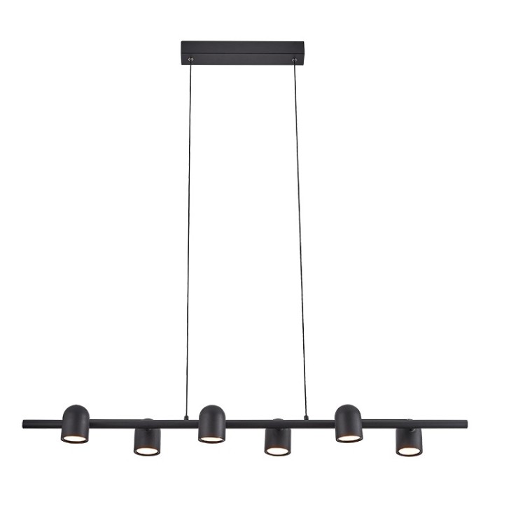 Luminaire linéaire GU10 6 lumières IOS Noir - Mantra
