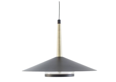 Suspension LED 8W ORION Noir + Cuir Mantra