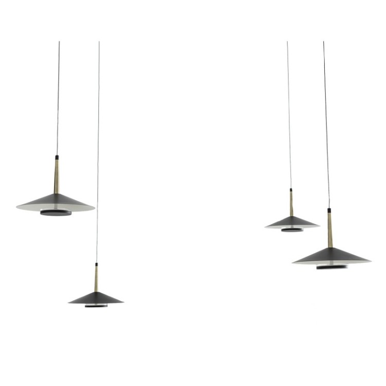 Suspension LED ORION Noir + Cuir Mantra Suspension LED ORION Noir + Cuir Mantra