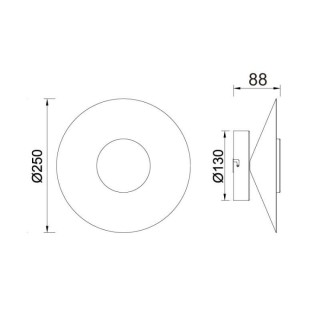 Applique murale LED 8W 3000K ORION Noir + Or
