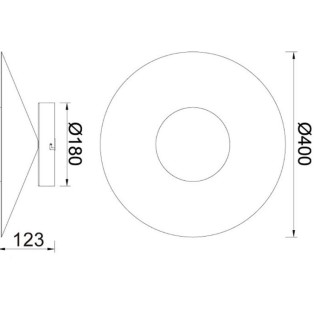 Applique murale LED 20W 3000K ORION Noir
