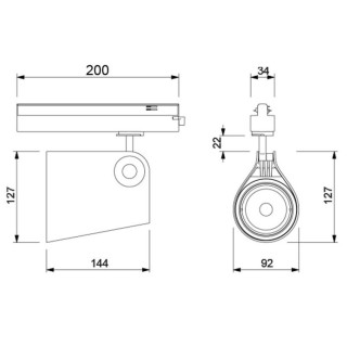 Spot LED 35W 3000K IPSILON Blanc