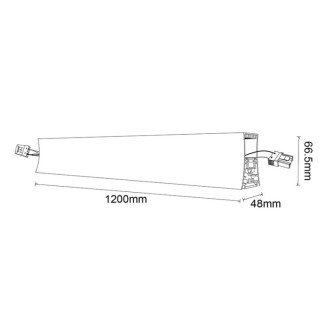 Module linéaire LED 38W 4000K 50 deg  HANOK Blanc