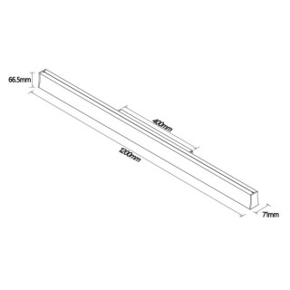 Applique LED 38W 3000K 110 deg  HANOK Noir