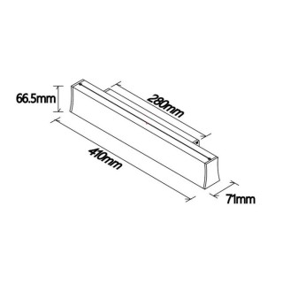 Applique LED 14W 4000K 110 deg  HANOK Noir