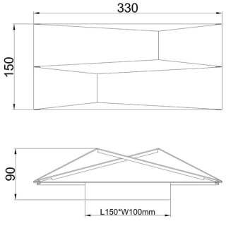 Applique murale LED 14W 3000K FUJI Noir