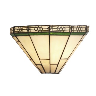 Applique Metal laiton antique, verre Tiffany E14 Max 60w NEW YORK