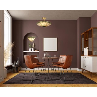 Applique Metal laiton antique, verre Tiffany E14 Max 60w NEW YORK Applique Metal laiton antique, verre Tiffany E14 Max 60w NEW YORK