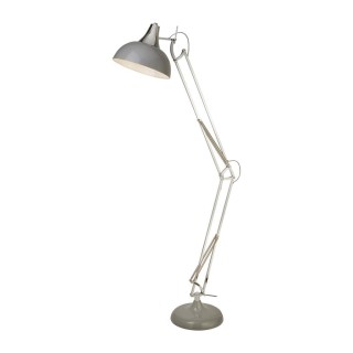 Lampadaire articulé XXL Metal gris et chrome, E27 60 max Haut 170cm GOLIATH FLOOR