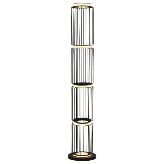 Lampadaire Metal noir, diff silicone blanc, 35w 884 lumens 3000k, avec inter CIRCOLO 1LT CAGE LED