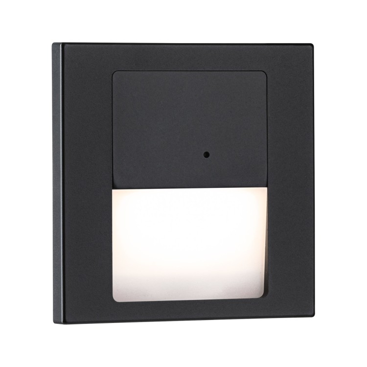 Encastré mural LED Tsaro carré - Luminaire - Noir mat