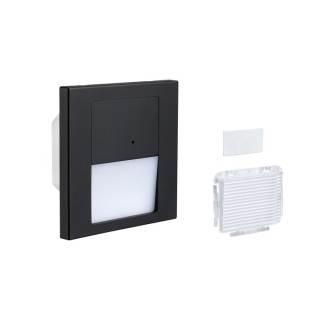 Encastré mural LED Tsaro carré - Luminaire - Noir mat