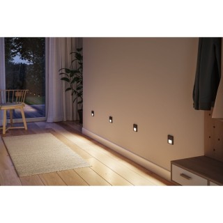 Encastré mural LED Tsaro carré - Luminaire - Noir mat