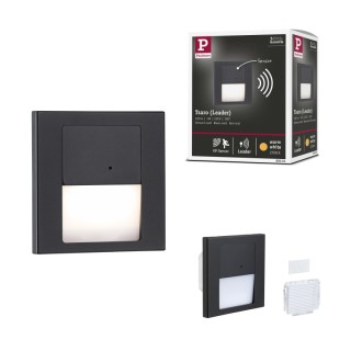 Encastré mural LED Tsaro carré - Luminaire - Noir mat