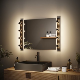 Regula II Éclairage de Miroir Noir Paulmann