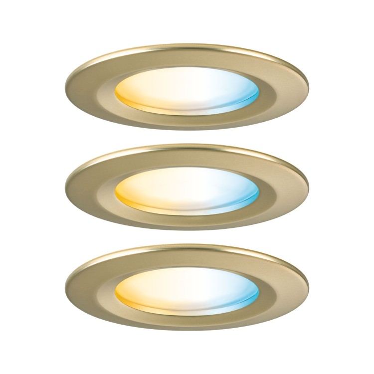 Spot LED Nova Coin IP44 rond Doré mat Paulmann