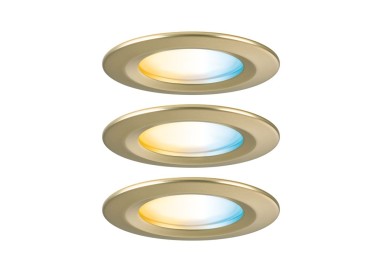 Spot LED Nova Coin IP44 rond Doré mat Paulmann