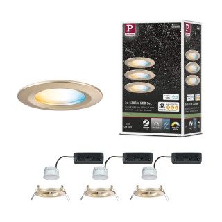Spot LED Nova Coin IP44 rond Doré mat Paulmann