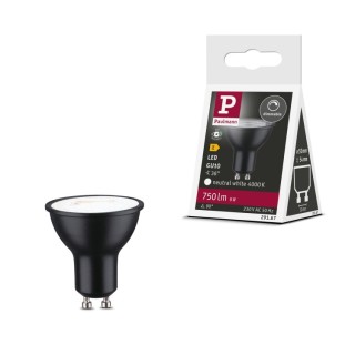 Standard 230 V LED GU10 750lm 8W 4000K Noir mat - Paulmann