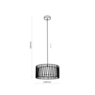 Suspension Harmony 1 lumière – noir – en plastique – style moderne