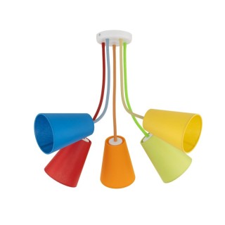 Plafonnier Wire 5 lumières – mélanger – en métal – style moderne