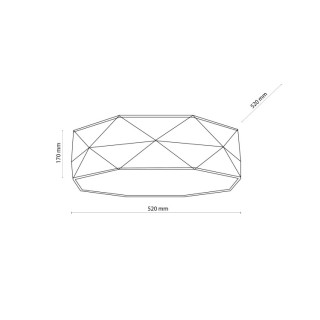 Plafonnier Kantoor 4 lumières – blanc – en métal – style moderne
