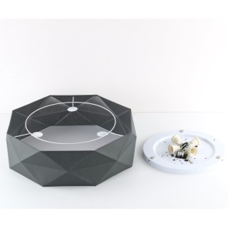 Plafonnier Kantoor 4 lumières – blanc – en métal – style moderne