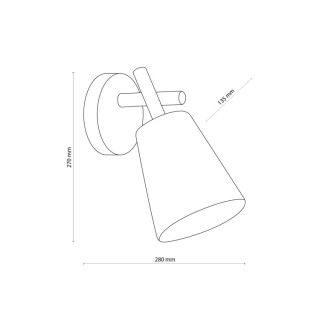 Applique murale Vaio 1 lumière – blanc & pin – en métal et bois – style moderne