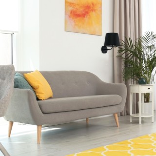 Applique murale Maja 1 lumière – noir – en métal – style classique