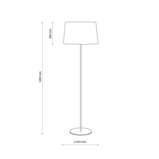 Lampadaire Maja 1 lumière – blanc – en métal – style scandinave