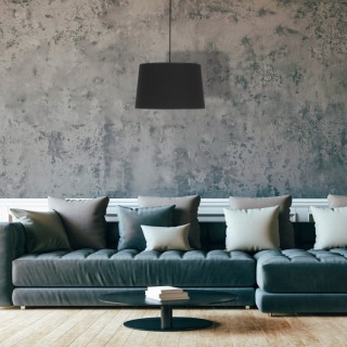 Suspension Maja 1 lumière – noir – en plastique – style moderne