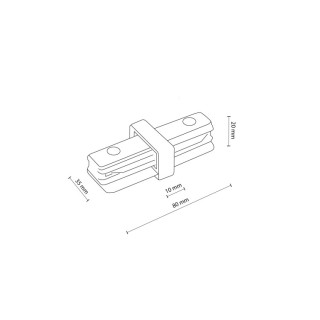 Spot sur rail Tracer – blanc – en métal