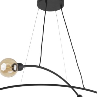 Suspension Helix 4 lumières – noir – en métal – style moderne